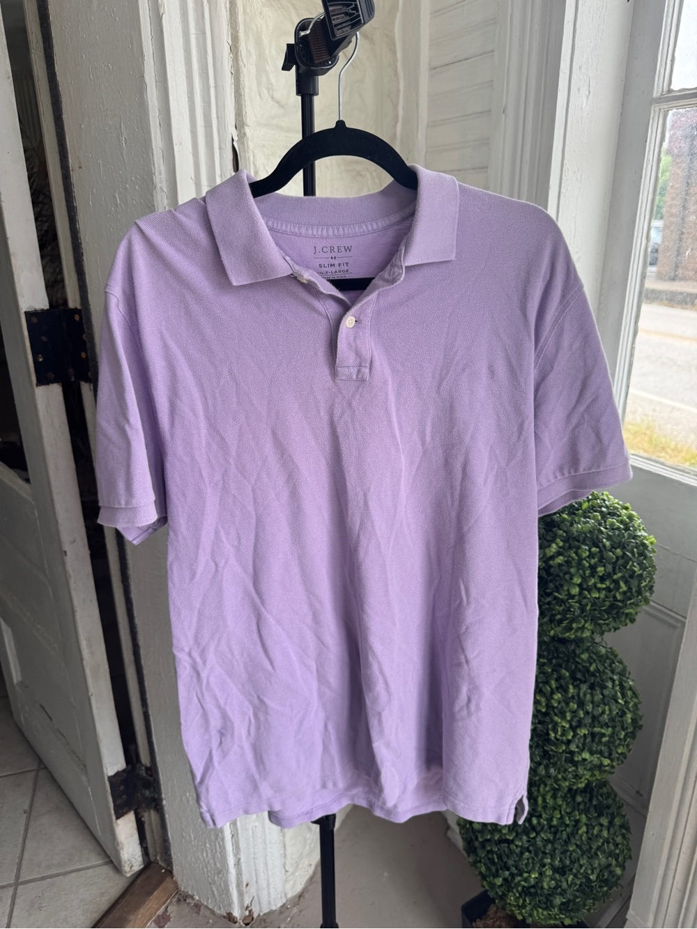 J. Crew Men's Light Lavender Polo Shirt